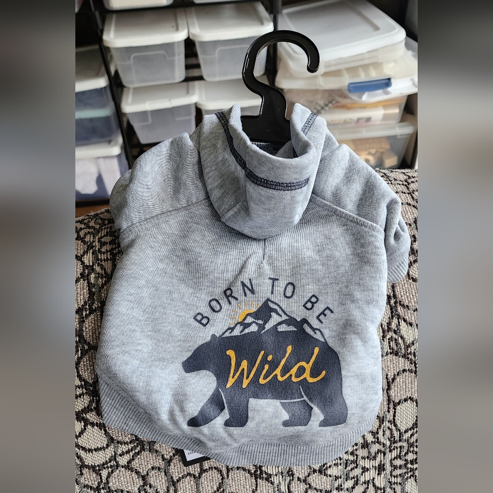 Gray 'Born to Be Wild' Hoodie